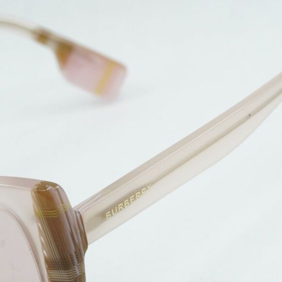 💯 NEW BURBERRY MERYL BE4393 4052/5 CHECK PINK SUNGLASSES - Picture 3 of 10